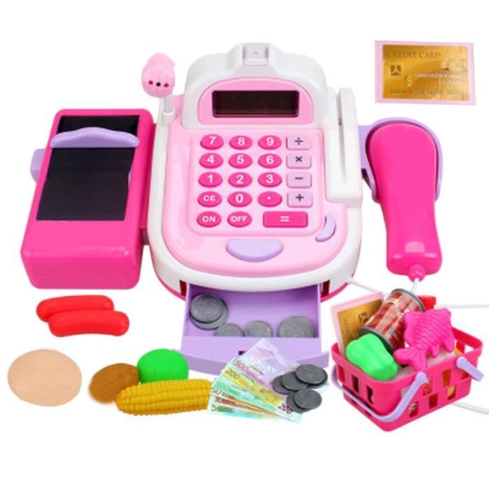 Caisse Enregistreuse Jouet Scanner, Bande et Lecteur de Carte, Ensemble  d'Accessoires pour Magasin et Supermarché d'enfants - Rose - Cdiscount Jeux  - Jouets