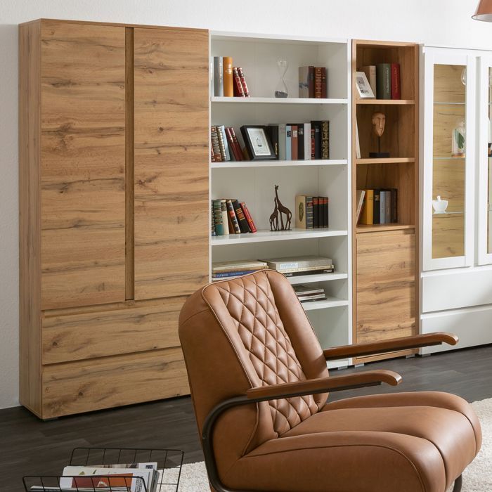 Armoire en bois imitation chêne - AR7057 - Bois naturel - Terre de Nuit