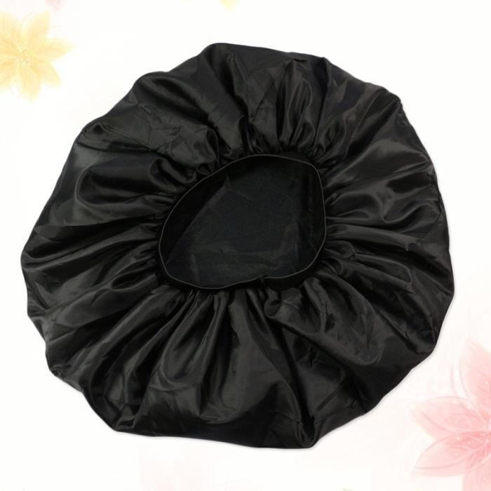 Comparer les prix de Bonnet de nuit - BONNET - Soie satin - Extra large - Élastique double - Noir