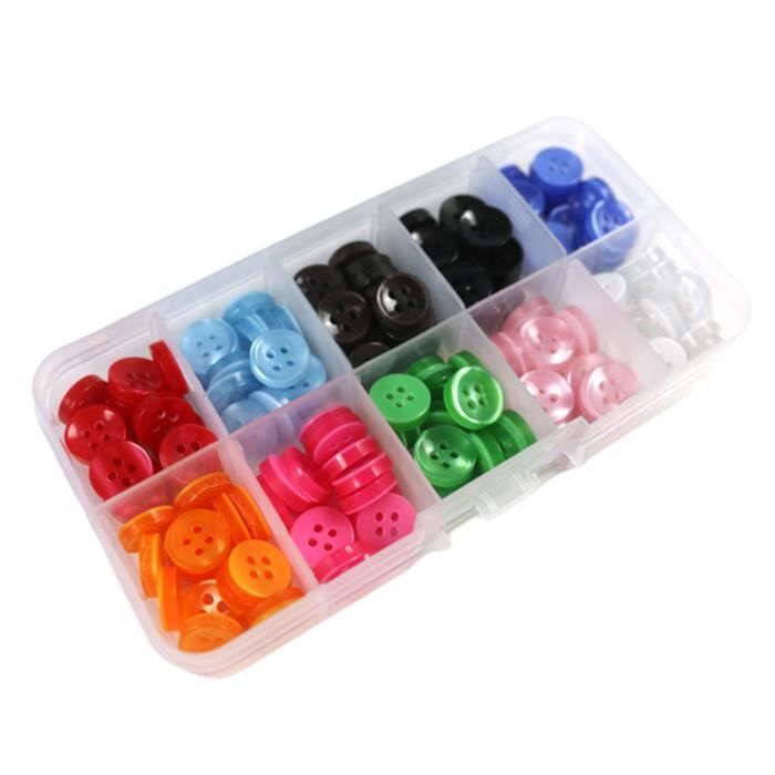 Lot De 400 Boutons De Couture CHSEROK - Assortiment Couleurs Et Formes - Pour DIY, Mercerie, Décoration