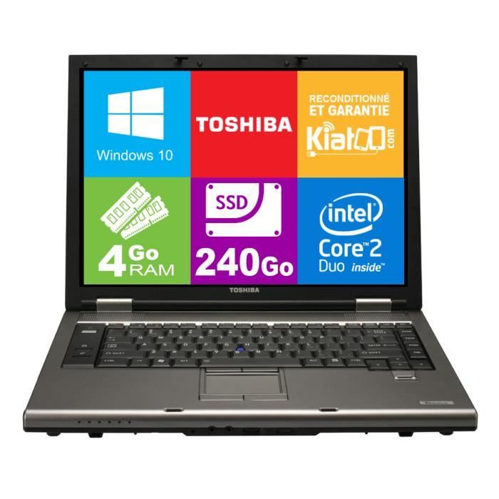 Vente PC Portable ordinateur portable 15 pouces TOSHIBA TECRA A9 core 2 duo,4 go ram 240 go ssd disque dur,windows 10 pas cher Vente PC Portable ordinateur portable 15 pouces TOSHIBA TECRA A9 core 2 duo,4 go ram 240 go ssd disque dur,windows 10 pas cher
