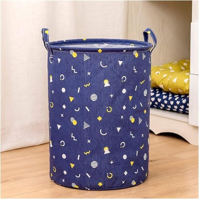 Panier à Linge Bébé Animaux - Corbeille Rangement Jouets Pliable Avec Fermeture Cordon