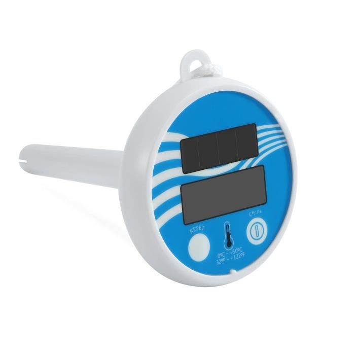 Thermomètre De Piscine Solaire Numérique – Flottant, écran LCD, étanche IPX7, Vert Citron