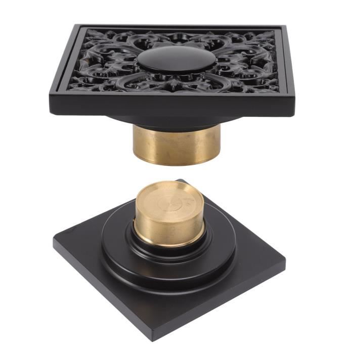 Siphon De Sol Cuivre Antique 10x10 Cm - Grille De Douche Anti-cheveux - Pour Salle De Bain, Cuisine, Balcon