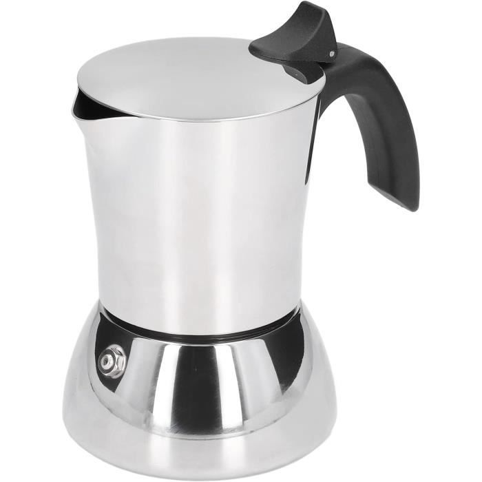 Cafetière Expresso Italienne Inox TaNeHaKi Cafetière Expresso Acier Inoxydable 6 Tasses 300ml - Compatible Induction Gaz 220V