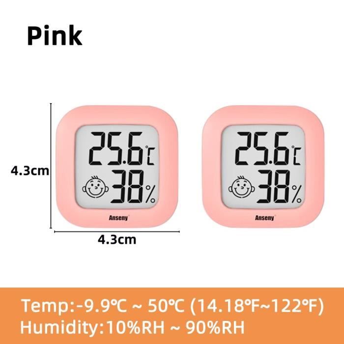 Thermomètre Hygromètre Numérique LCD Mini - 2 Pack Pour Chambre, Bureau, Serre, Cave