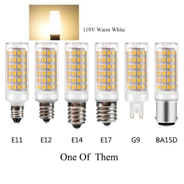 AMPOULE LED,110V Warm WhiteG9Ampoule LED G9 E11 E12 E14 E17 BA15D 9W