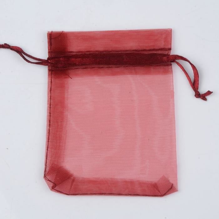 100 Sachets Organza 15x20cm - Avec Cordon, Pour Cadeaux, Mariage, Bijoux