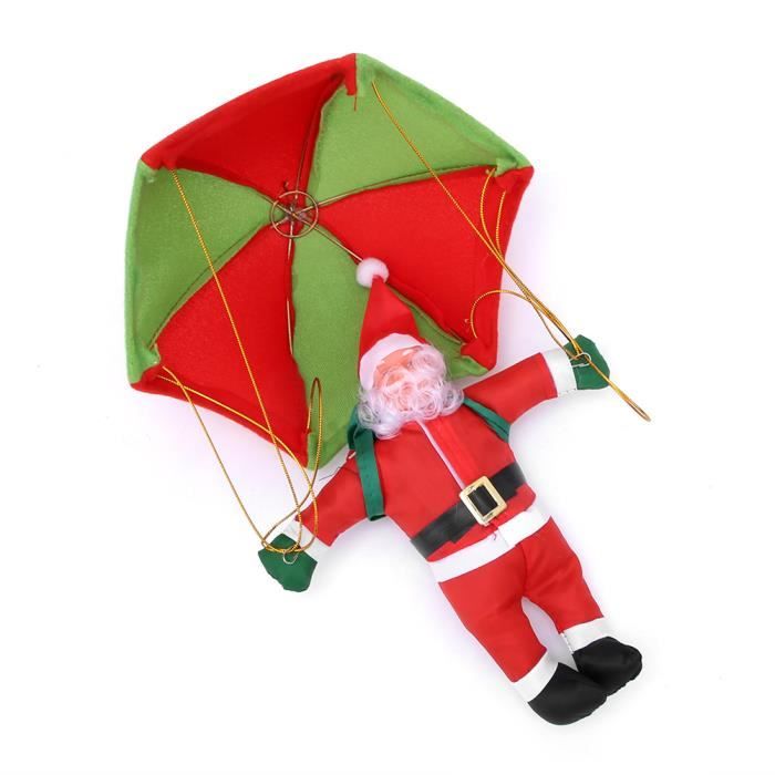 Jouet de parachute de No?�l - ZERONE - Pendentif P?�re No?�l - 35 cm - D?�coration int?�rieure 