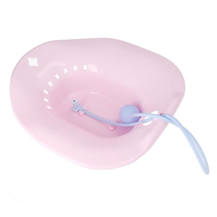 Bain De Siège Pour Hémorroïdes, Bain De Siège Pliable De Massage à L'eau Anti-déversement Avec Chasse D'eau Pour Le Post-partum(Rose