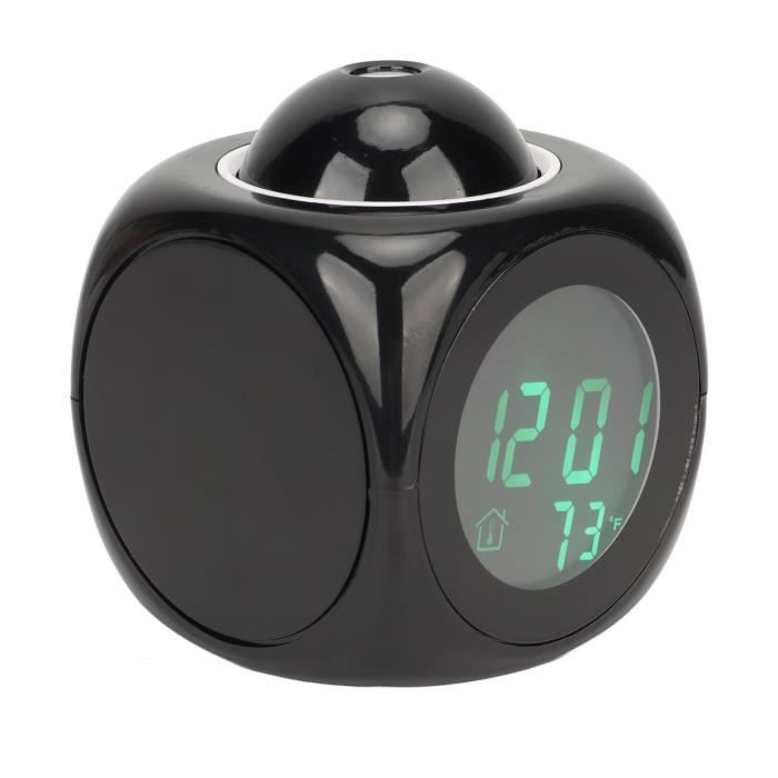 Luernas Projection Réveil Horloge Numérique Avec Projecteur Rotatif À 180 Degrés Pour Plafond