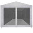 Tente de réception pliante imperméable - Blanc et noir - 9x3x2,55m - Résistance UV et à l'eau-1