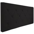 Tête de lit capitonnée EVA en PVC noir - PROBACHE - pour lit 140 et 160 CM - Design contemporain-1