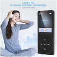 Lecteur MP3 Bluetooth 4.0 - SWONUK - 2,4 Pouces - Enregistrement Vocal - Extensible 128Go - Noir-1