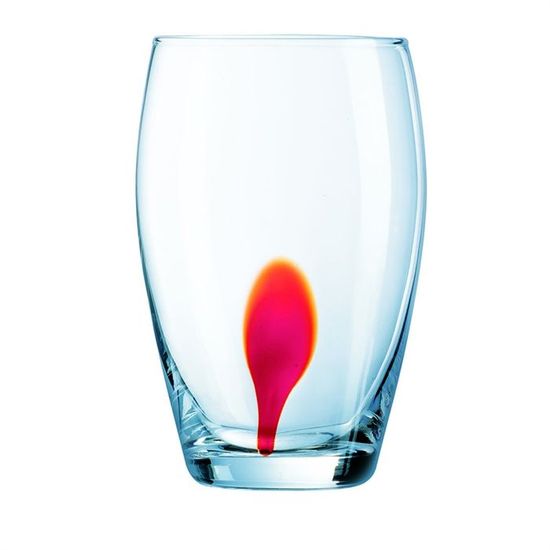 Verre à eau Goutte rouge 35 cL LUMINARC : le verre à eau à Prix