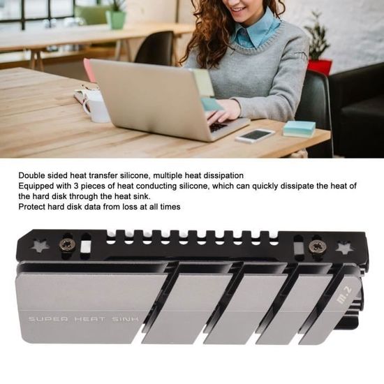 Ineo M9 Refroidisseur SSD M.2 Avec Caloduc Cuivre 6 Mm Et Ventilateur PWM 30 Mm – Design Pivotant Ultra-Efficace Pour NVMe PCIe 4.0