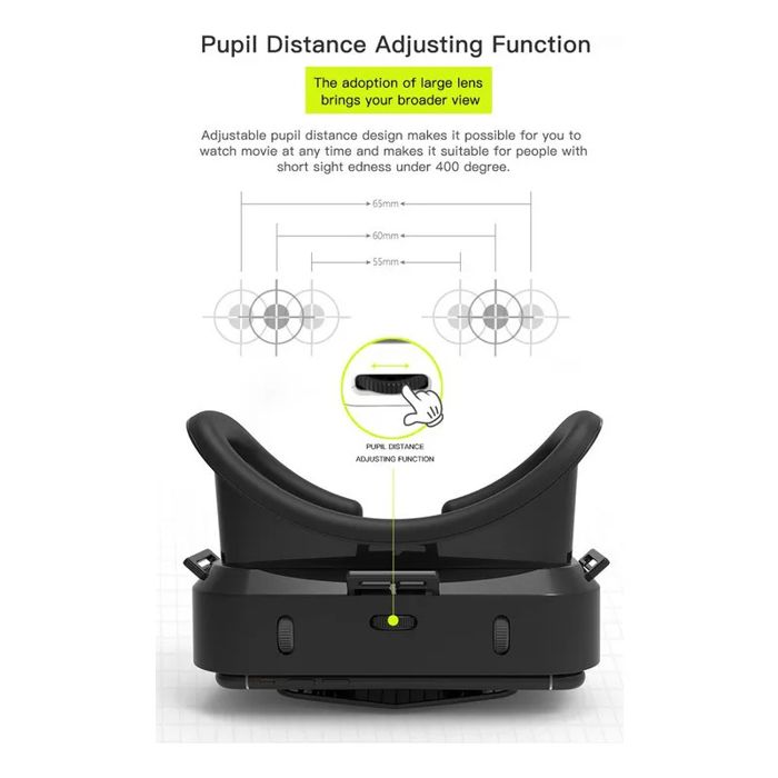 Casque Vr Lunettes Vidéo 3d De Réalité Virtuelle Vr Shinecon G04e Adaptees Aux Telephones Intelligents De 3 5 A 6 0 Pouces Avec Hifi Noir