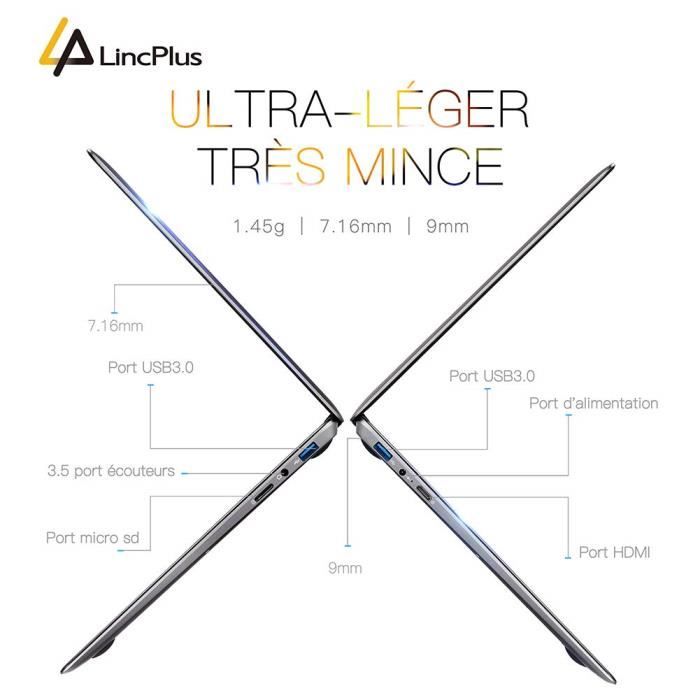 LincPlus P1: Ordinateur portable 13,3 "avec1