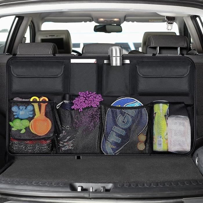Organiseur De Coffre De Voiture Durable Avec Poches - Rangement Siège Arrière Accessoires Auto