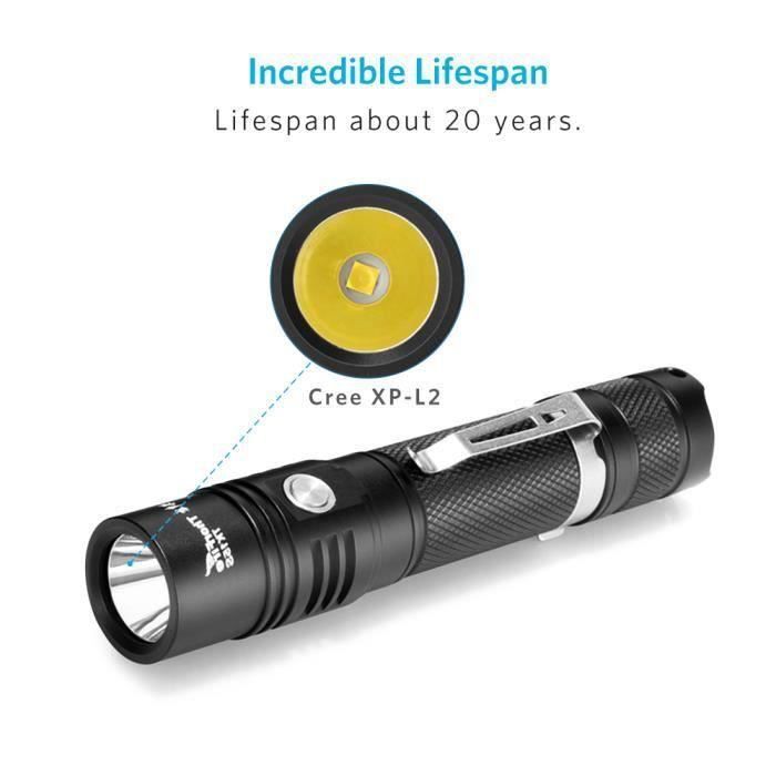 5 Mini Lampes De Poche LED Flintronic - Portable, Étanche, Avec Lanyard Pour Camping
