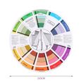 Garosa Roue chromatique Guide de mélange professionnel Fournitures de carte de papier de roue de couleur de pigment de tatouage-2