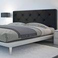Tête de lit capitonnée EVA en PVC noir - PROBACHE - pour lit 140 et 160 CM - Design contemporain-2