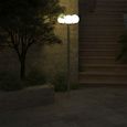 Lampadaire de jardin - VIDAXL - 3 lampes - Hauteur 220 cm - LED - Acier inoxydable-2