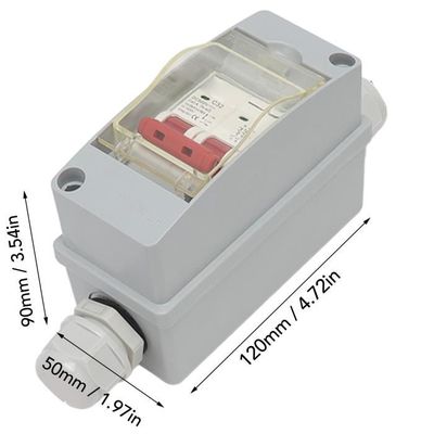 VBESTLIFE disjoncteur domestique Disjoncteur MCB 2P DC 500V 32A  Interrupteur de déconnexion avec electronique capteur câble