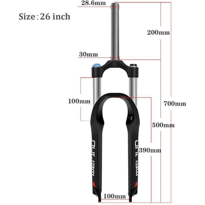 Fourche telecommandee VTT 26 PoucesAlliage d aluminium 11 8 Hydraulique Amortisseur Fourche a Suspension Voyage 120mm Coule 7 Cdiscount Sport