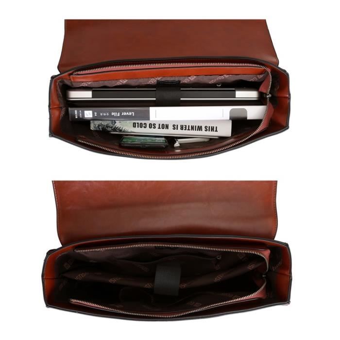 ECOSUSI Sac Cartable Vintage Sac Dos Cartable Sac Port Epaule