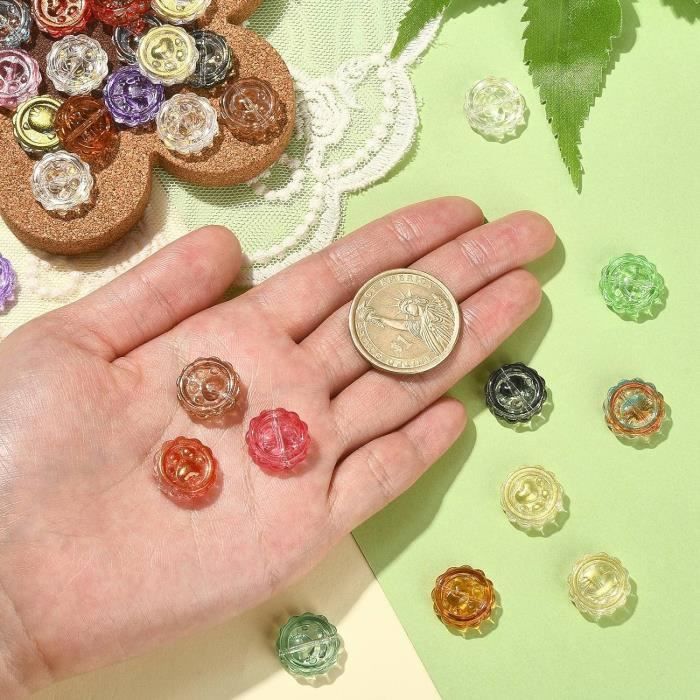 Perles Acrylique Lettre D Pandahall - Lot De 100 - Rondes Et Plates 7x4 Mm - Pour Création De Bijoux