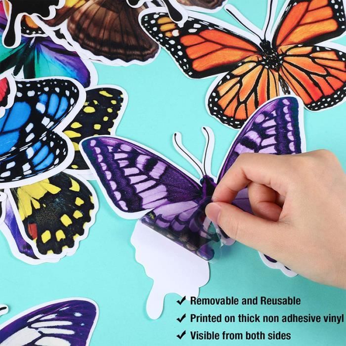 Sticker fenêtre papillons - TenStickers