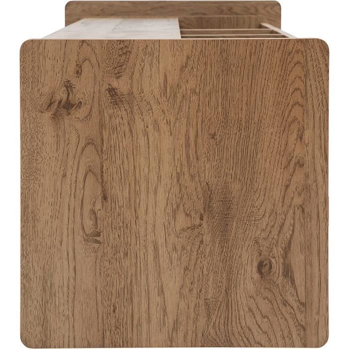 Bibliothèque Rotative 360° En Bois Massif - 4 Niveaux 45x45x129cm | Rangement Compact Et Design