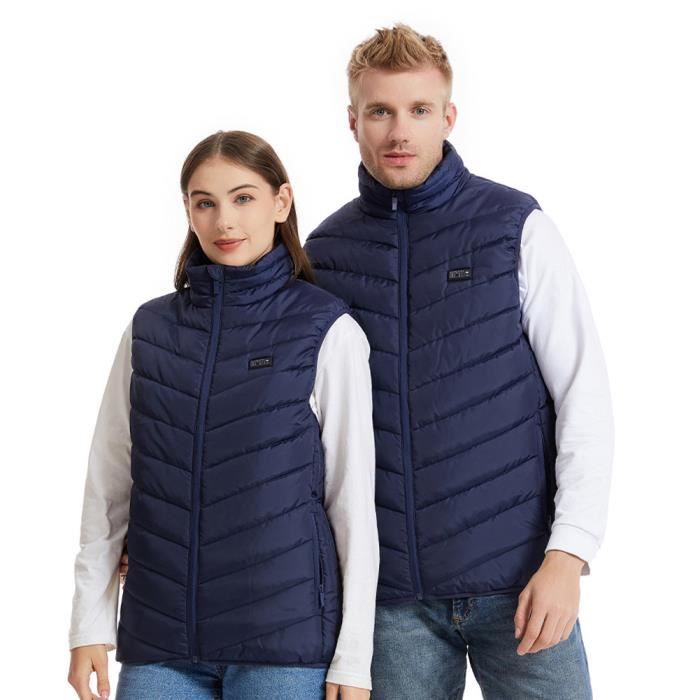 Gilet Chauffant Femme, Veste Chauffante avec Batterie, Électrique