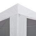 Tente de réception pliante imperméable - Blanc et noir - 9x3x2,55m - Résistance UV et à l'eau-3