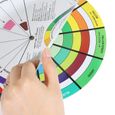 Garosa Roue chromatique Guide de mélange professionnel Fournitures de carte de papier de roue de couleur de pigment de tatouage-3