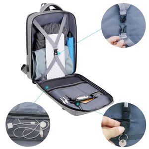 Sac à Dos Ordinateur 15.6 Pouces FANDARE Imperméable USB - Bleu - Homme Femme Loisirs Affaires École