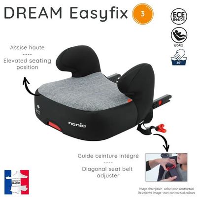 Siège Auto Rehausseur Bas Dream Easyfix Groupe 3 (22-36kg) - Luxe