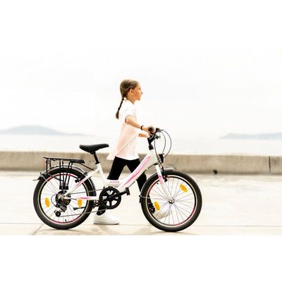 Licorne Bike Violetta City Bike 24/26/28″ – 21 Vitesses Shimano, Cadre Acier, éclairage – Vélo Hollandais