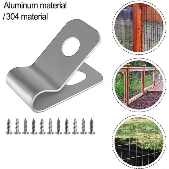 Clips de fixation pour clôture agricole - Fil en acier inoxydable