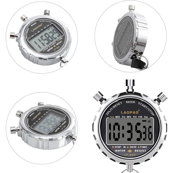 LI-Chronomètre Numérique, Minuteur D'intervalle Multifonctionnel à 2 LI-Chronomètre Numérique, Minuteur D'intervalle Multifonctionnel à 2