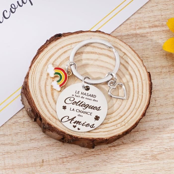 Cadeau Collègue Porte Clef Avec Stylo Porte-Bonheur,Carte De ...