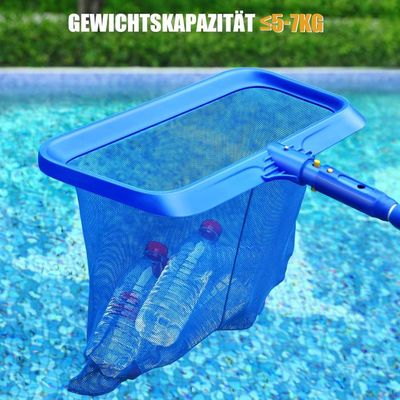 AREBOS Piscine Épuisette avec Manche télescopique | Longueur de 1.20–1,90 m | Grande Enregistrement Lèvres | Plat et engmaschiges réseau AREBOS Piscine Épuisette avec Manche télescopique | Longueur de 1.20–1,90 m | Grande Enregistrement Lèvres | Plat et engmaschiges réseau