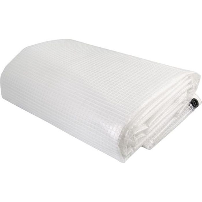 GREENGERS Bâche armée transparente - 160 g - 2 x 3 m (Dim avt ourlets)