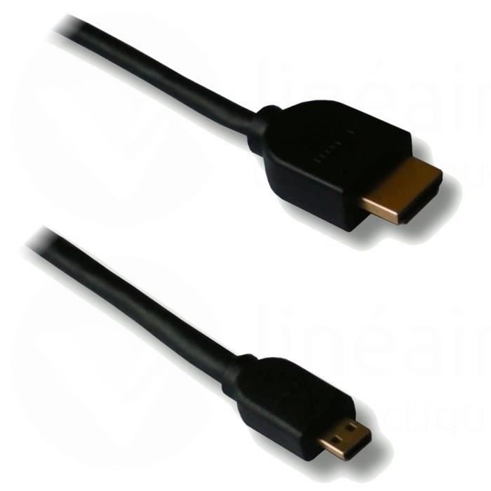 Cordon micro HDMI mâle / HDMI mâle 3m