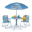 Chaises table enfants avec parasol - 10028889-822-0