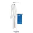 WENKO Porte serviette salle de bain sur pied, 3 barres porte serviette, barre de suspension pour peignoir et vêtement, Roma, Acier-0