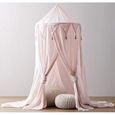 Tente De Jeu Pour Enfant Avec Baldaquin Princesse Et Rideau Gaze - Cabane Demi-lune Pour Chambre (120x60x60 Cm)