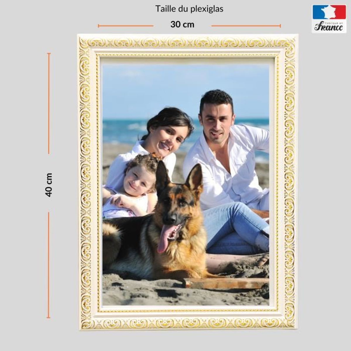 Cadre En Bois Clair Déco Fougères 30 Cm - Marque MegaCrea DIY, Neuf, Fabriqué En Pologne