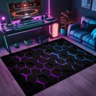 AUTREMENT Tapis Chambre Ado Garcon Adulte Tapis Gamer Sol Decoration Chambre Ado Lavable 140 x 200 cm (Rectangulaire)#Couleur 2